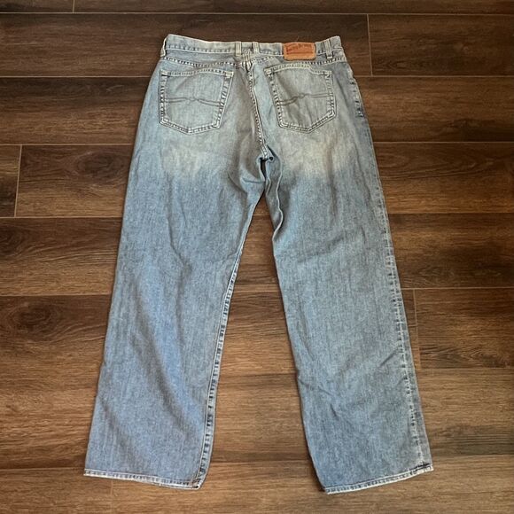 Y2k Lucky Brand Relaxed Bootleg Jeans Mens 36 Medium Wash Western Cowboy Casual - Picture 3 of 12